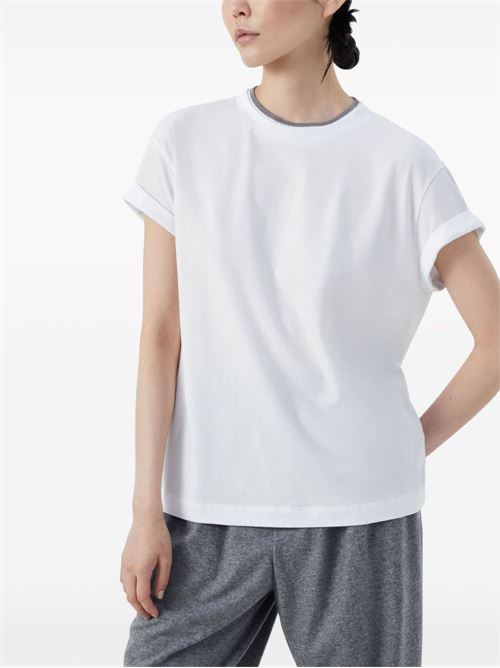T-shirt con dettaglio Monile BRUNELLO CUCINELLI | M0T18BD200C159